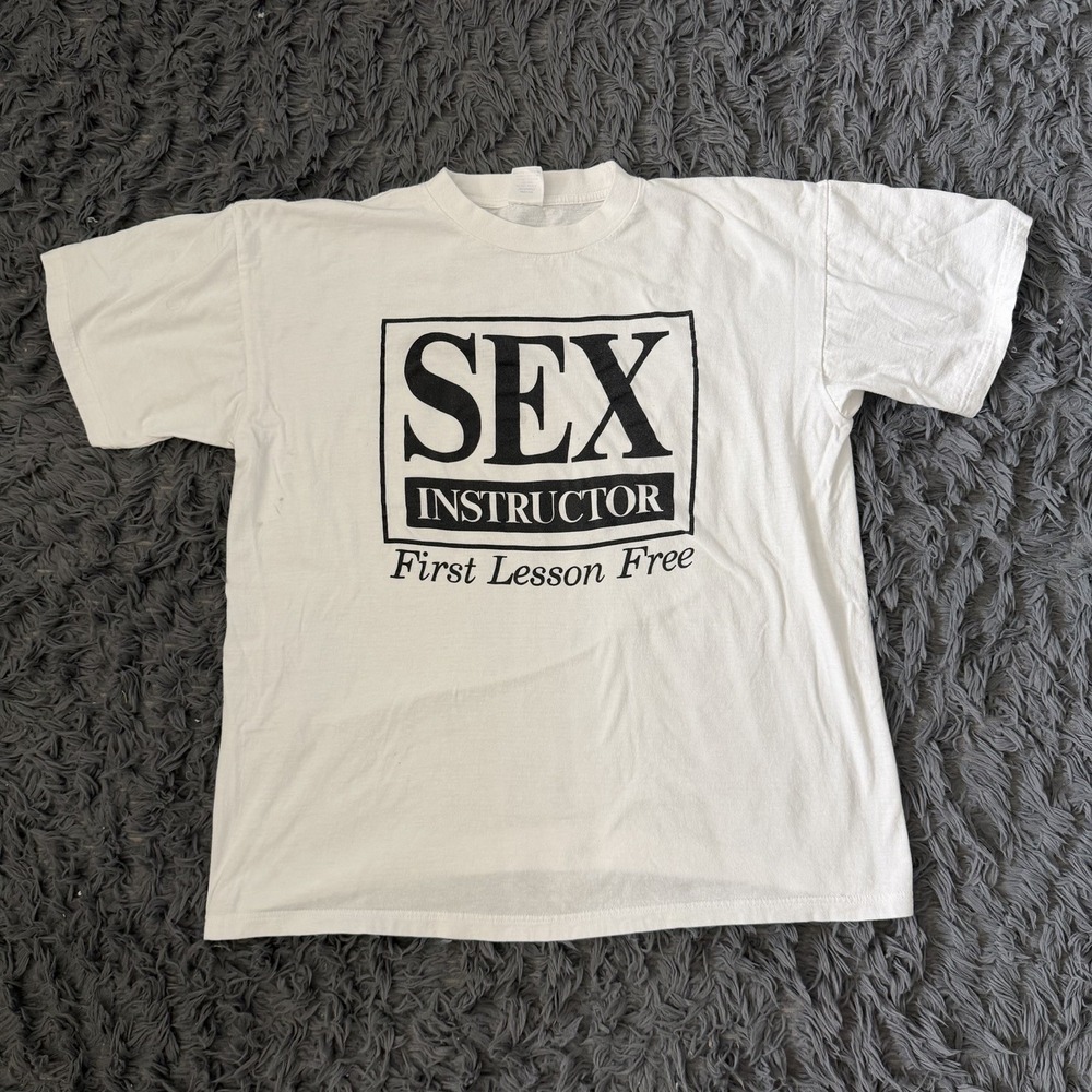 Vintage 90s Sex Instructor Funny Shirt Men's Size Xl Humor Edgy